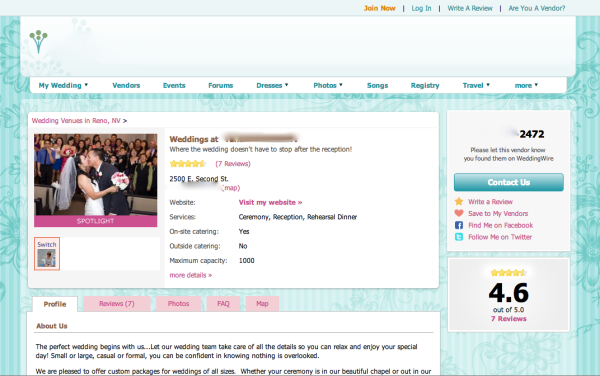 wedding review site