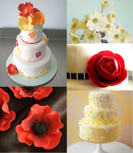 A collection of sugar flowers