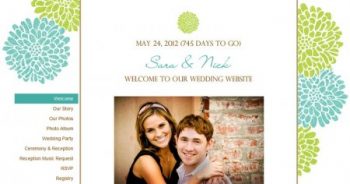 Wedding Website Template hosted on the wedding Wire