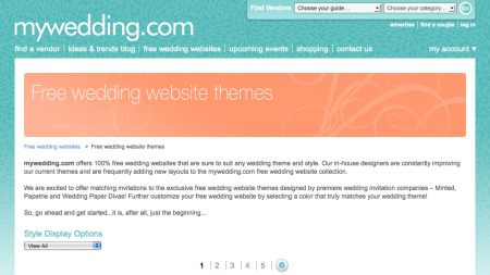 My Wedding Dot Com Wedding Website Home