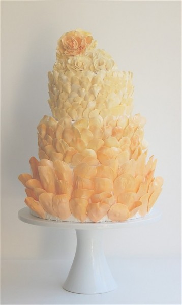 Orange petal cake