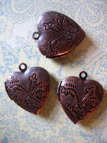 vintage bronze hearts