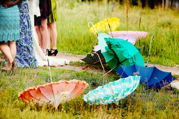 umbrellas in the grass