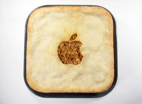 pie with apple computers logo