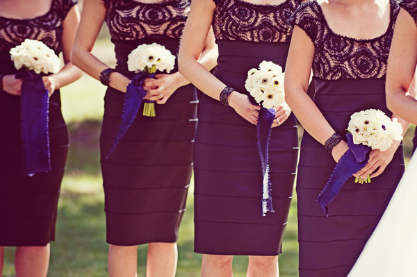 bridesmaid in little black dress