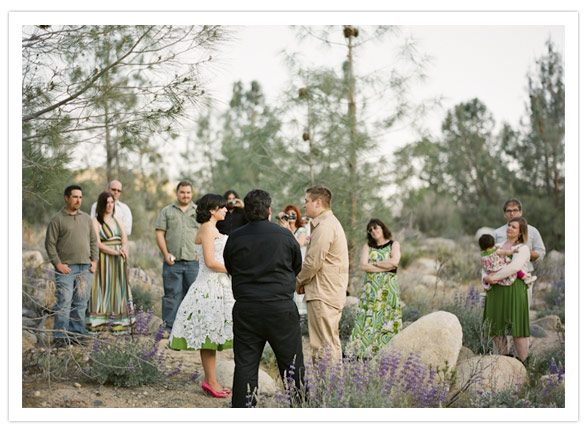 Bride and groom elope in California forest