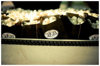 popcorn in monogrammed bags