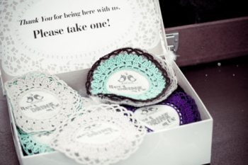 hand crocheted doily favors