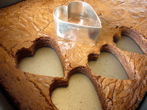 heart shaped brownies
