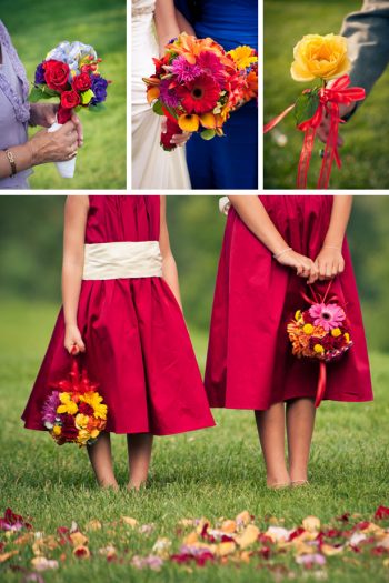bridal bouquets and flower girls