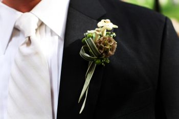 groom's rustic boutonniere