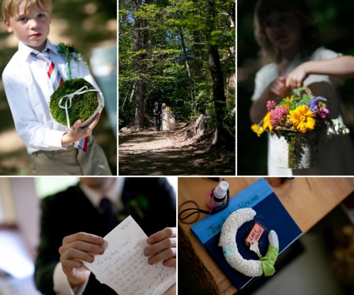 New Hampshire Wedding woodland details