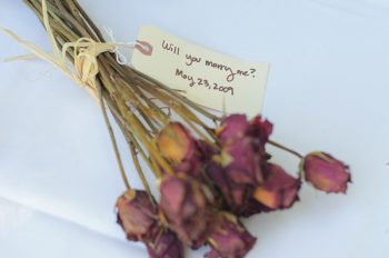 Dried engagement flowers