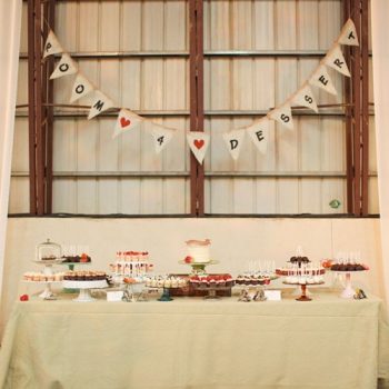 rustic wedding cake buffet table
