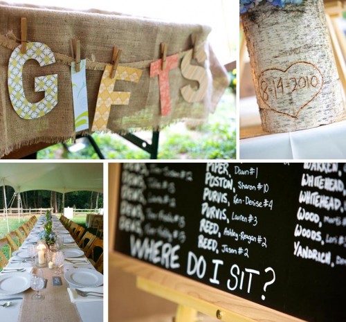 country chic wedding details