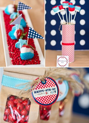 red white and blue decor for fourth of july weddings