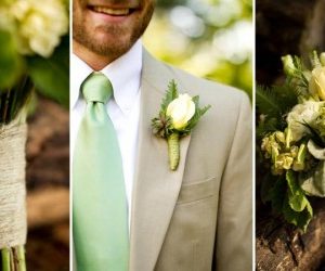 DIY Asheville Wedding bouquet and boutonniere