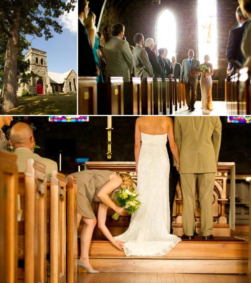 DIY Asheville Wedding church ceremony