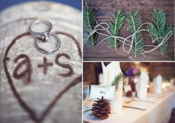 pine and birch wedding details