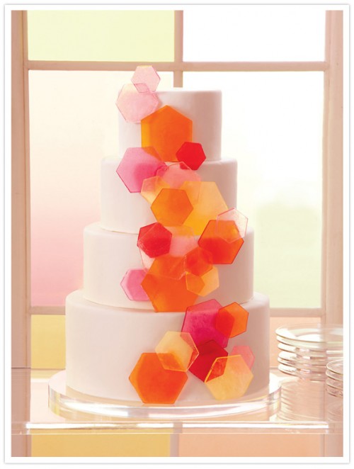 Modern pastel wedding cake