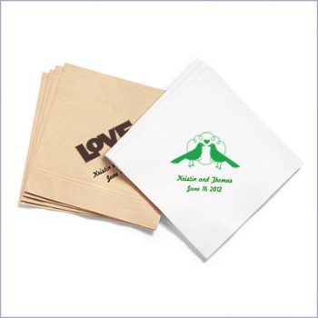 eco-friendly personalized wedding napkins