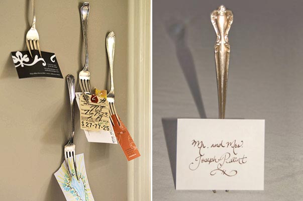 fork escort cards and place settings