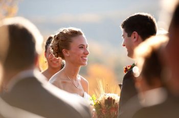 fall wedding ceremony in Asheville