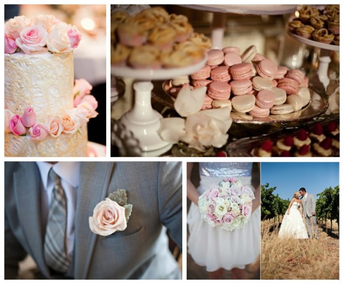 pink wedding details