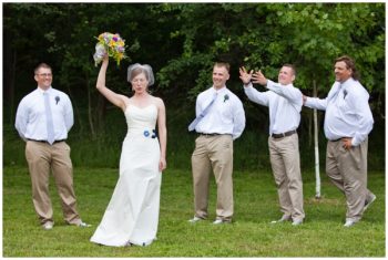 bouquet toss to the guys