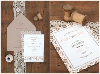 rustic daisy inspired wedding invitation