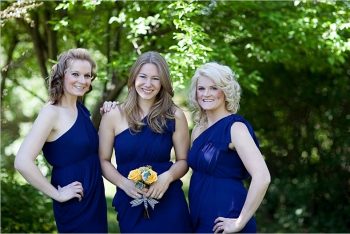 Elegant Navy Blue Brides Maid Dresses