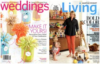 Martha Steward Weddings and Living Magazine Cover Summer 2012