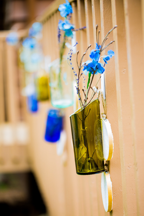 hanging wine bottle glass vases