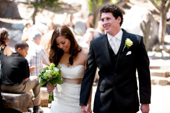 wedding recessional in Mammoth Lakes