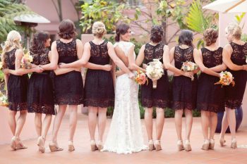 brown lace bridesmaids dresses