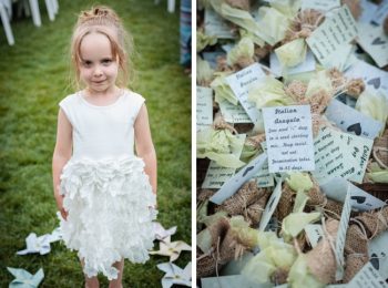 flower girl and herb favors
