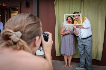 Lake tahoe wedding photo booth