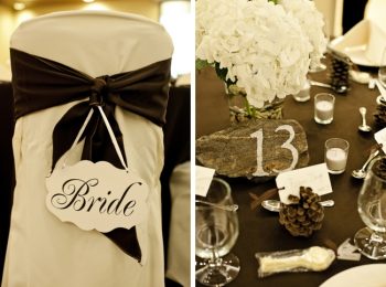 rustic tablescape and bride sign