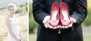 red bridal shoes