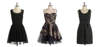 black vintage inspired bridesmaids dresses