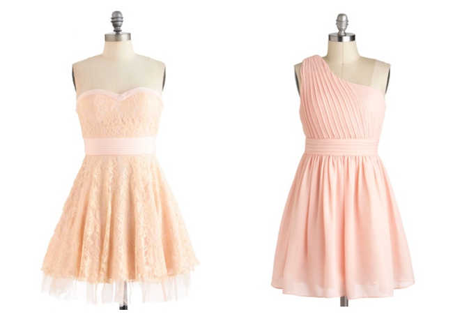 peach bridesmaids dresses