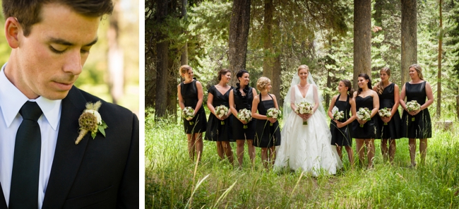 Lake Tahoe Bridal party with black details