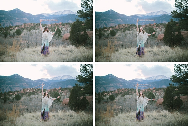 Colorado woman with hula hoop
