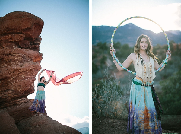 Woman with hula hoop 