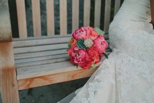 rustic elegant pink rose bouquet