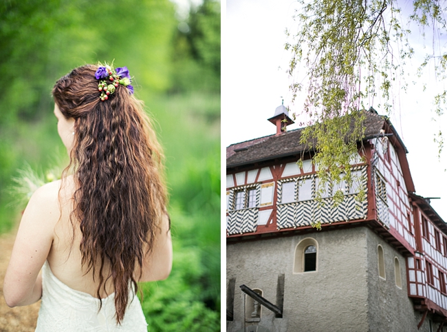 bride with long flowing hair