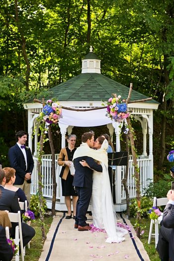 outdoor ceremony | New Hampshire Mountain Wedding