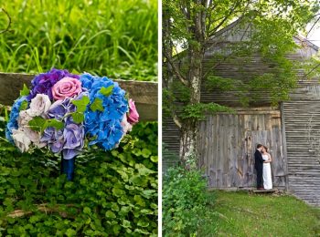 hydrangea bouquet | New Hampshire Mountain Wedding
