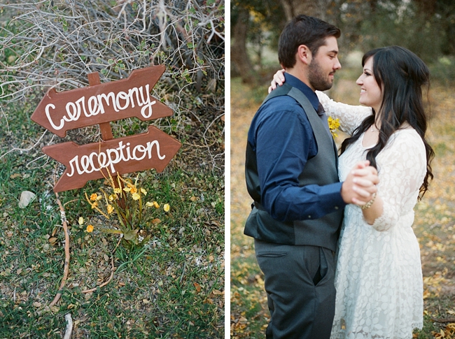 wooden ceremony sign by Gaby J Photography