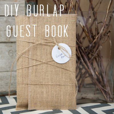 DIY Burlap Guest Book